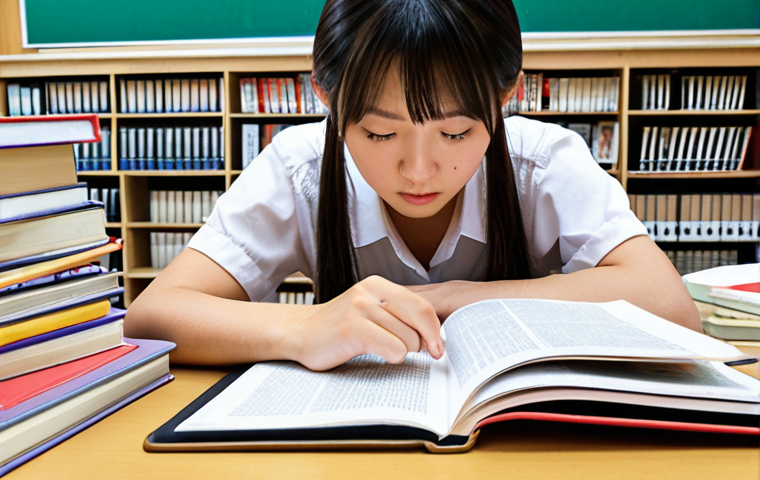 **

A determined student studying Japanese vocabulary and grammar, surrounded by JLPT textbooks and practice tests. The background shows a glimpse of a modern Japanese university campus, symbolizing their future goal. Focus on conveying a sense of dedication and academic ambition.

**