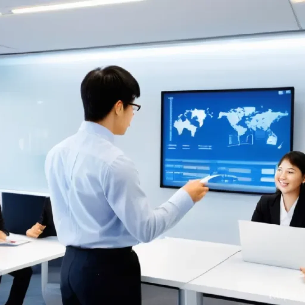 JLPT와 글로벌 비즈니스 성공 사례 - Global Career Bridge: JLPT in a Modern Business Setting**
"A diverse group of young professionals (...