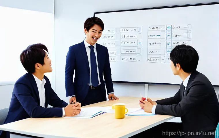 JLPT와 실무 일본어 어떻게 다른가 - **Prompt**: "A diverse group of 3-4 professionals, including Japanese and non-Japanese individuals, ... JLPT와 실무 일본어 어떻게 다른가 - **Prompt**: "A diverse group of 3-4 professionals, including Japanese and non-Japanese individuals, ...