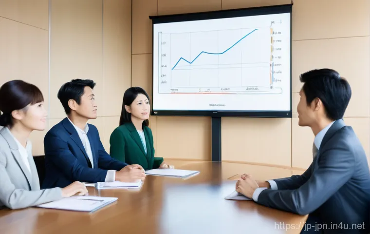 JLPT와 일본 내 고급 직무 도전 사례 - **Prompt 1: Bridging Communication in a Japanese Business Meeting**
    "A diverse group of five bus...